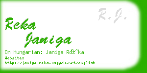 reka janiga business card